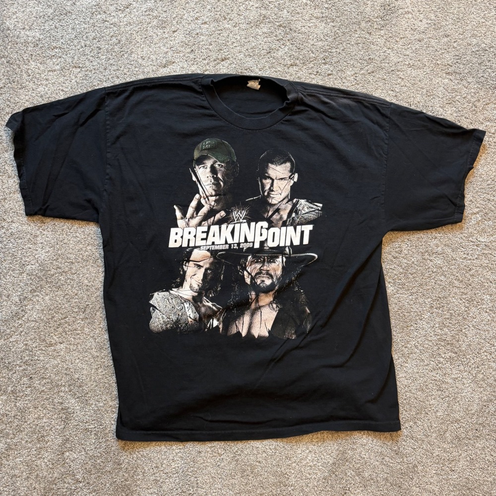 WWE Breaking Point 2009 T Shirt 2XL Black John Cena Undertaker DX Montreal Event